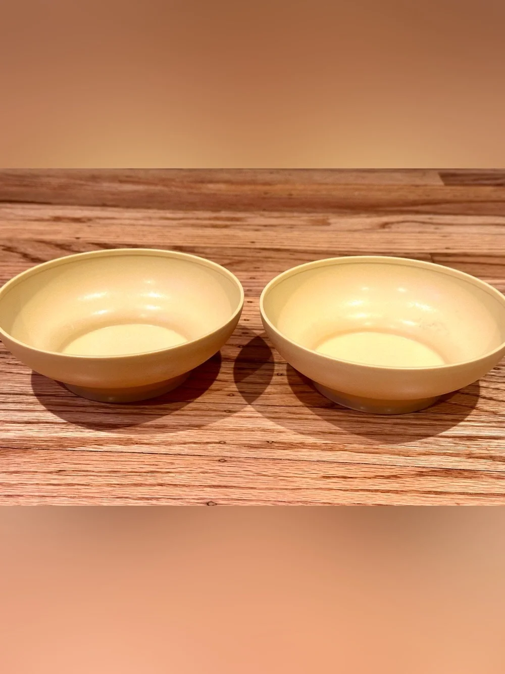 Vintage 1970s Tupperware Cereal Soup Bowls - Set of 2 Harvest Gold Model #890